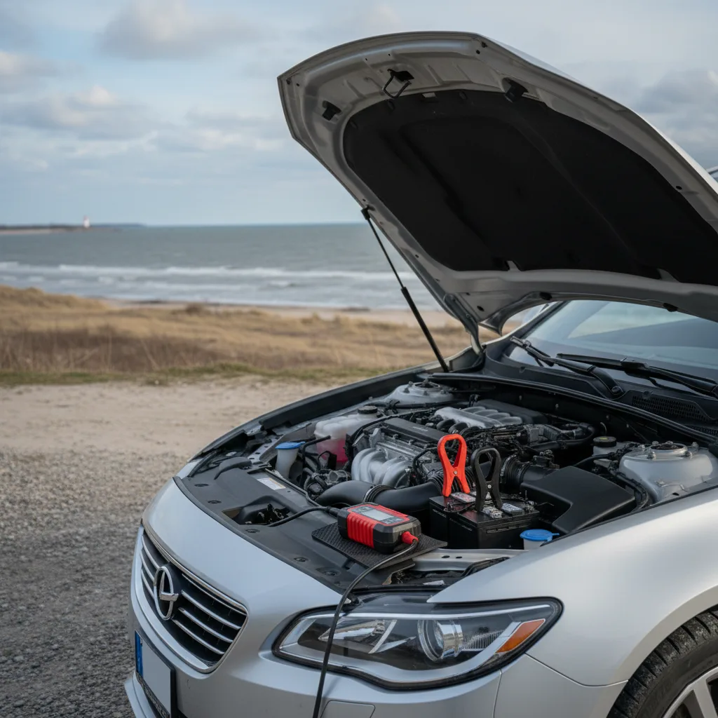 Automobilio prikūrimas Palangoje – užvedimas boosteriu ir laidais